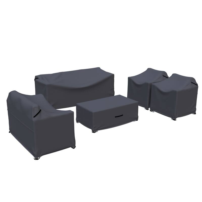 Forever Patio Outdoor Metal Sofa Seating Group 5-piece Furniture Cover - 32 x 73 x 26