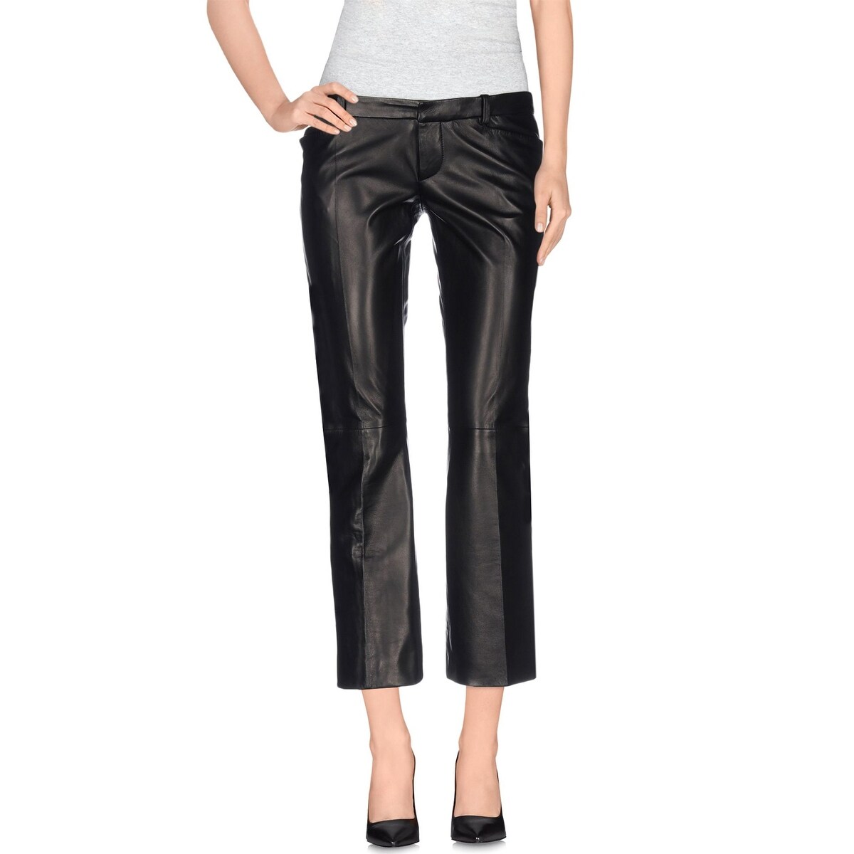 women's low rise leather pants