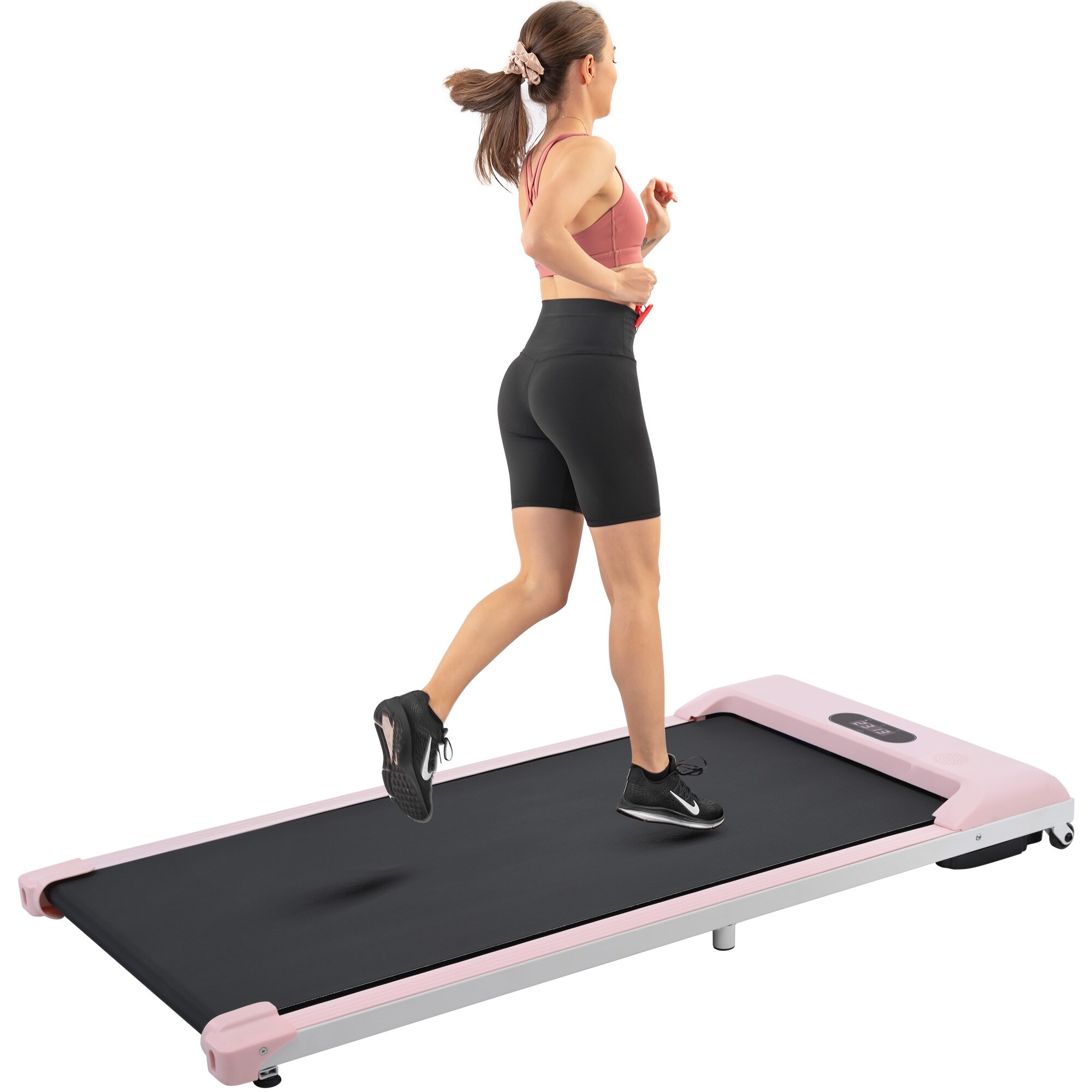 Home Fitness Code Treadmills for Home, Ultra Slim Under Desk Treadmill for  Home/Office, No Assembly Required, Pink