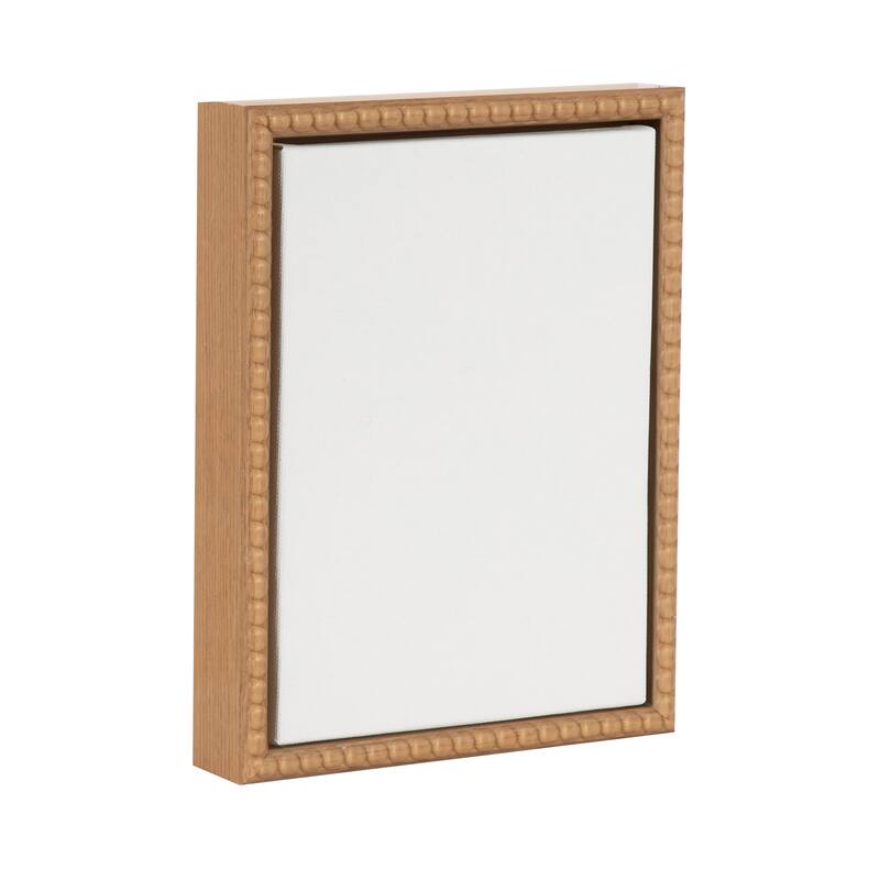 Kate and Laurel Sylvie Beaded Blank Framed Canvas - 8x10 - Natural