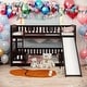 preview thumbnail 30 of 42, Modren Full over Full Versatile Low Bunk Bed With Slide,Fence and Ladder For Toddler Kids Teens Espresso