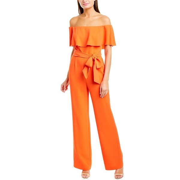 trina turk orange jumpsuit