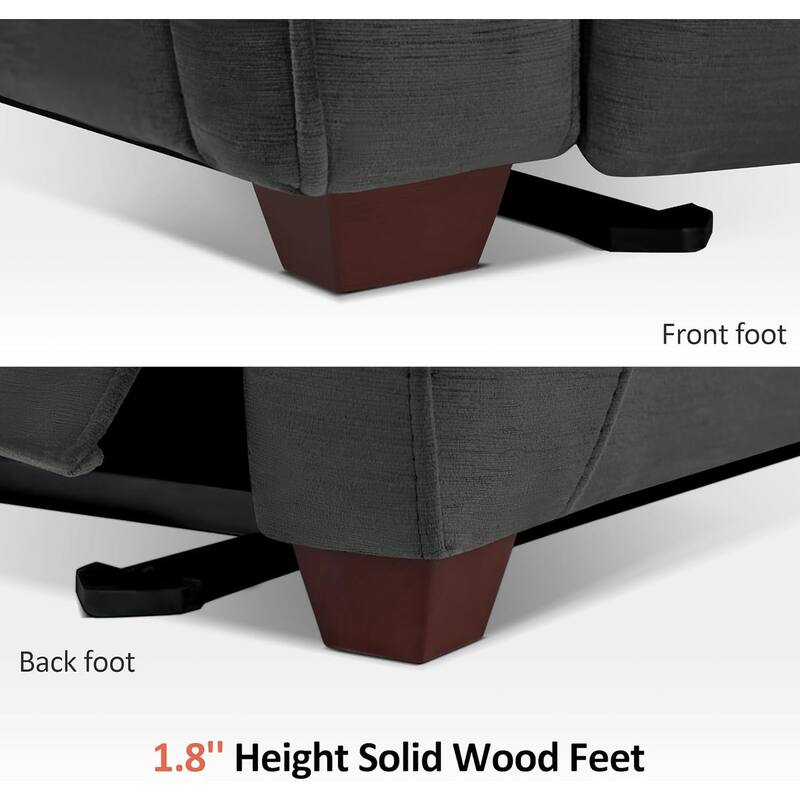 MCombo Zero Wall-Hugger Power Recliner Chair with Adjustable Headrest, Perfect for Small Spaces and RV, Fabric ST257