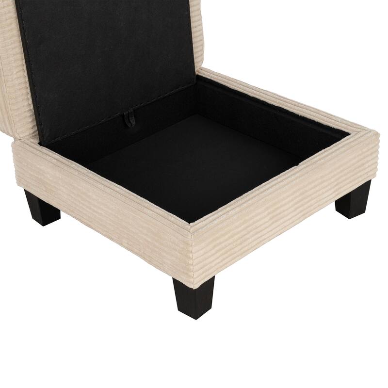 Furniture of America Xenia Modern 3-Piece Boucle Sofa and Ottoman Set