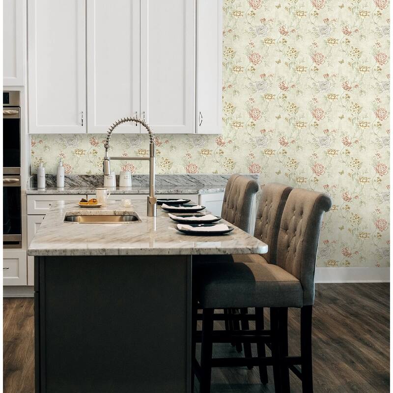 Seabrook Design Demeter Floral Trail Unpasted Wallpaper