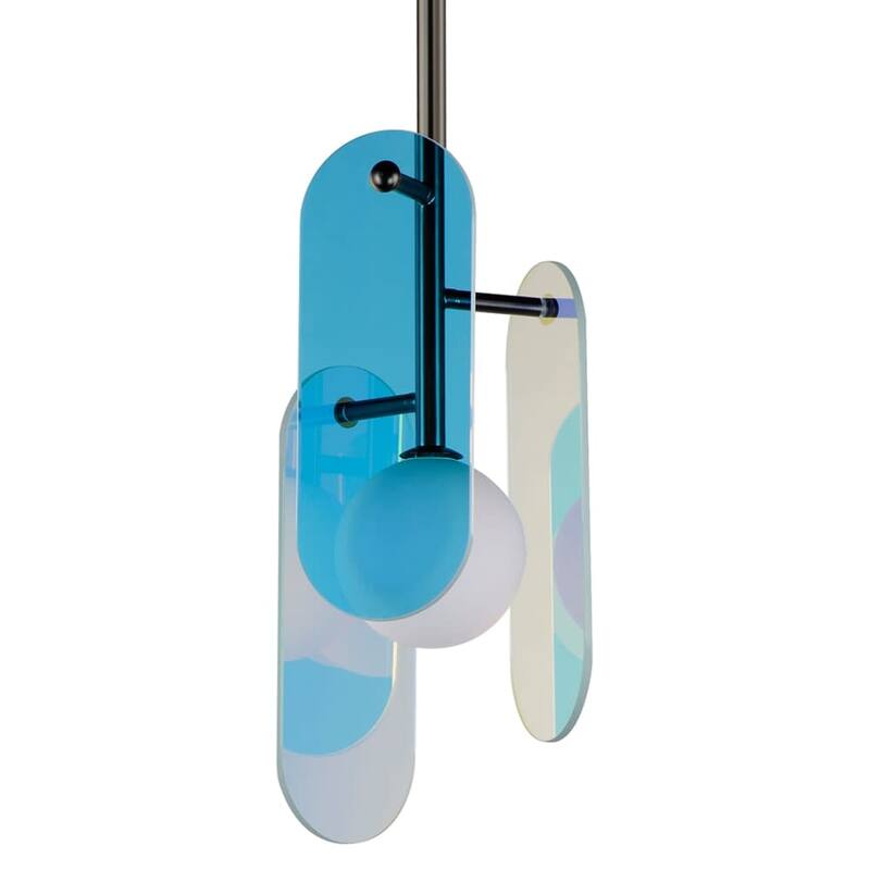 Studio M SM24812DC Megalith 7" Wide LED Abstract Mini Pendant - Gunmetal