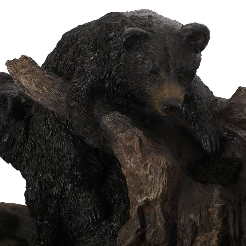 Datona Outdoor Outdoor Bears on a Log Fountain by Christopher Knight Home