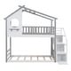 preview thumbnail 5 of 14, Stairway Twin-Over-Twin Bunk Bed,House Bed,Storage and Guard Rail