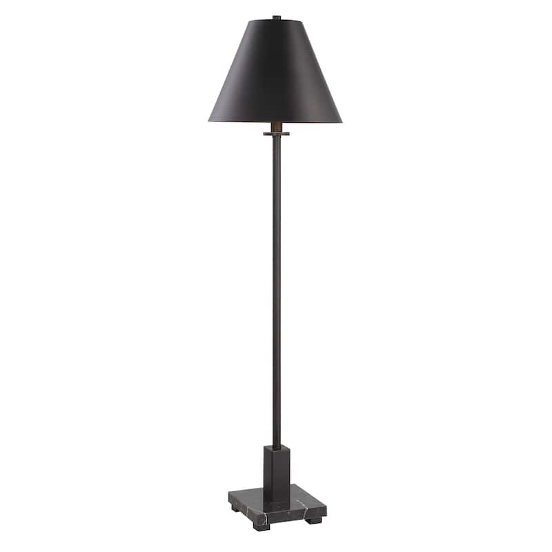 Slender Buffet Table Lamp with Empire Shade - 36.5" - Black
