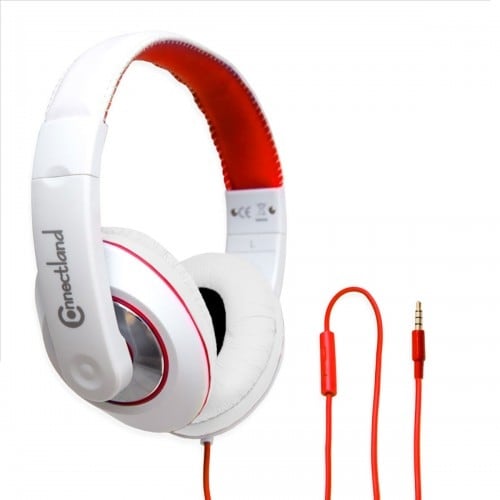 GamesterGear Over the Ear Red and Black Stereo Wired Headphone with In-Line Microphone