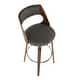 preview thumbnail 30 of 28, Carson Carrington Alingsas 30" Fixed-Height Bar Stool with Bent Wood Legs & Round Footrest (Set of 2)