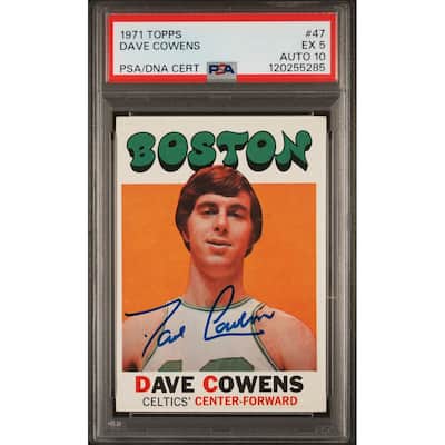 Dave Cowens 1971 Topps Signed Basketball Rookie Card #47 Graded PSA 5 Auto 10 - 8' x 11'