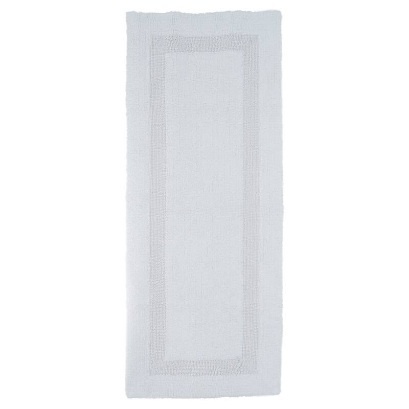 Bathroom Rugs - 60x24-Inch Plush Cotton Bath Rug Set by Lavish Home (White)