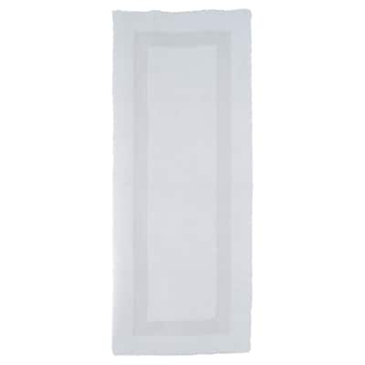 Bathroom Rugs - 60x24-Inch Plush Cotton Bath Rug Set by Lavish Home (White)