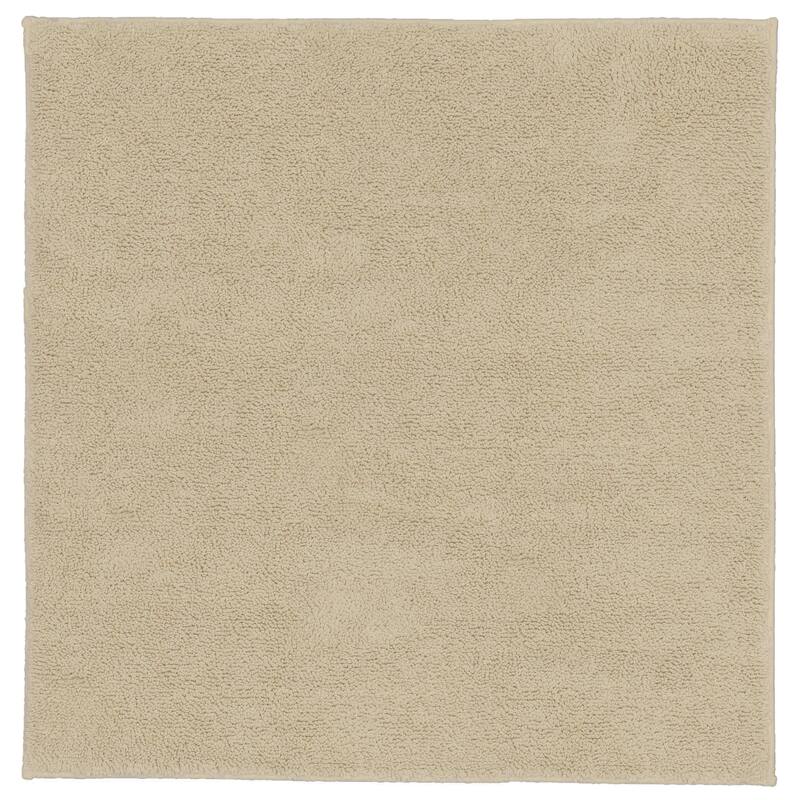 Queen Cotton Washable Bathroom Rug, or Set in Natural - 36" x 36"