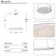 preview thumbnail 5 of 9, Modern 1-Light White Round LED Chandelier Minimalist Pendant Lights for Dining Room - 17.5" D x 61.5" H