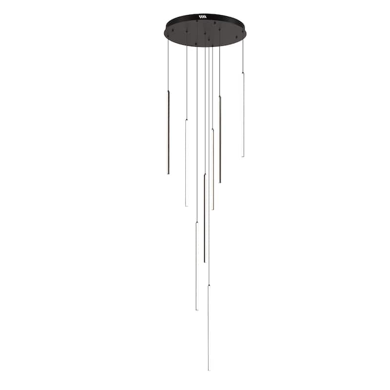 Contemporary Touch LED Drop Integrated Stairway Lighting Chandelier