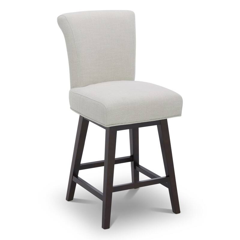 Spruce & Spring Noah Modern Upholstered Counter Height Swivel Barstool Single - Linen