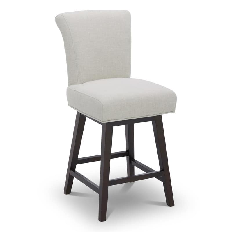 Spruce & Spring Noah Upholstered 26-inch Counter Height Swivel Barstool Set