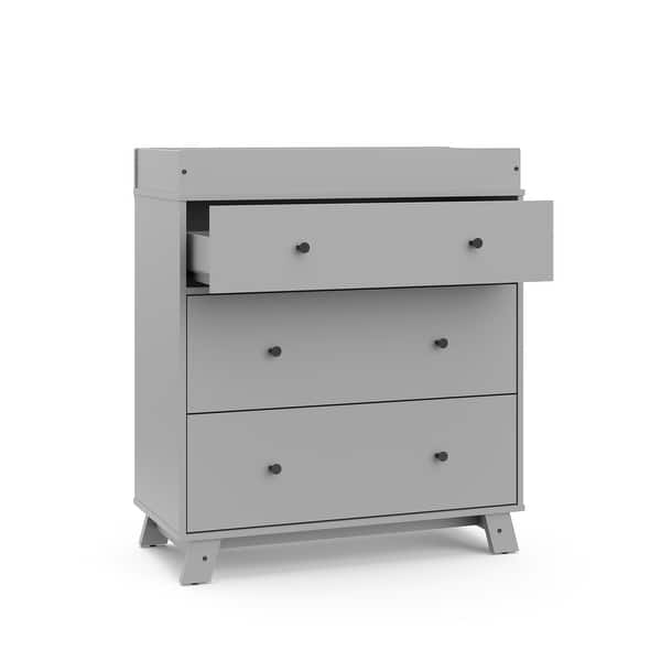 storkcraft grey dresser Beckett 3 Drawer Chest with Changing Topper - Bed Bath & Beyond Bedroom dresser