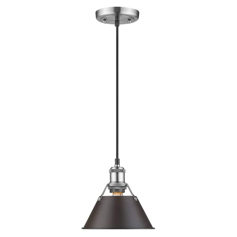 Golden Lighting Orwell Single Light 7-1/2" Wide Mini Pendant in Pewter