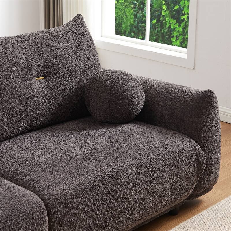 2-Seater Cushion Sofa 90'' Comfortable Sofa,w/Cushions Pillows.2 PCS