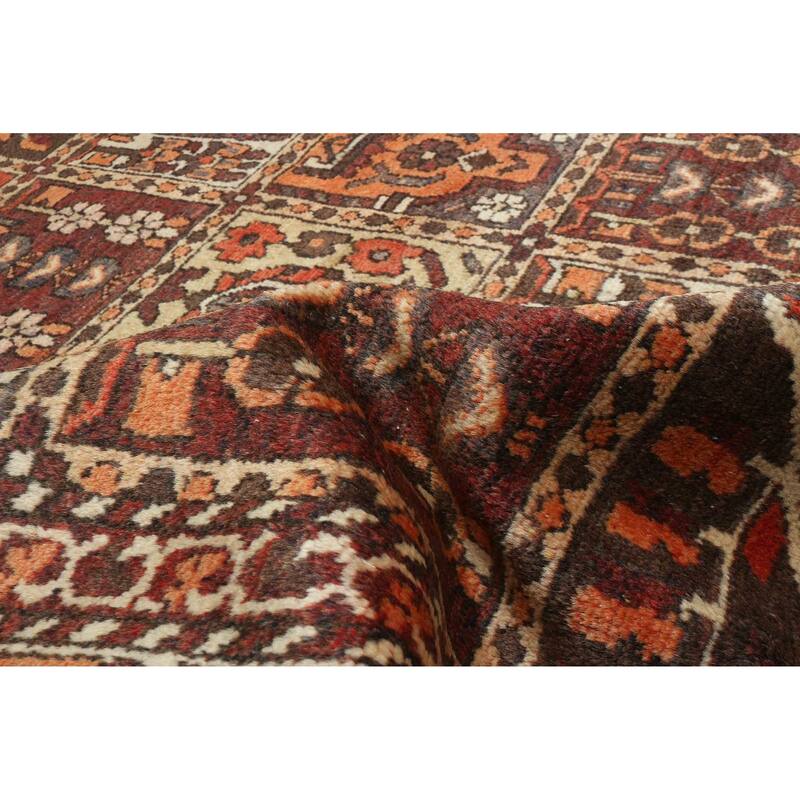 ECARPETGALLERY Hand-knotted Kayseri Vintage Dark Red Wool Rug - 5'0 x 9'5