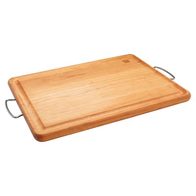 ZWILLING Cherry Wood Carving Board with Handles - 20" x 15" x 1"