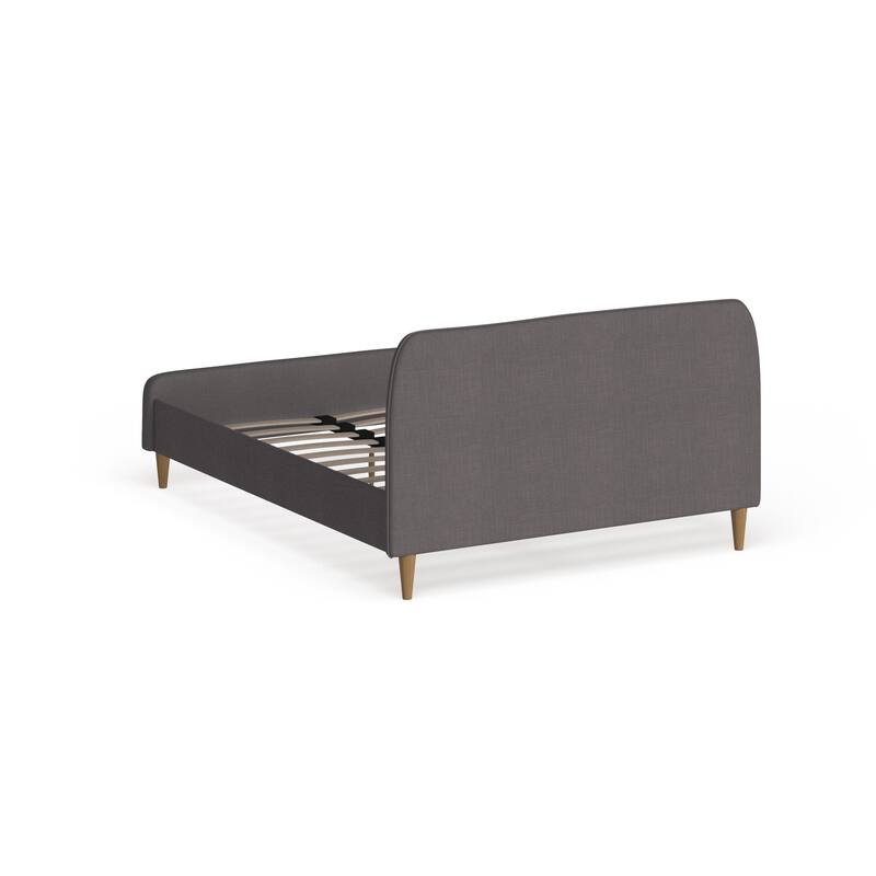 Mid-Century Fabric Upholstered Platform Bed by Baxton Studio