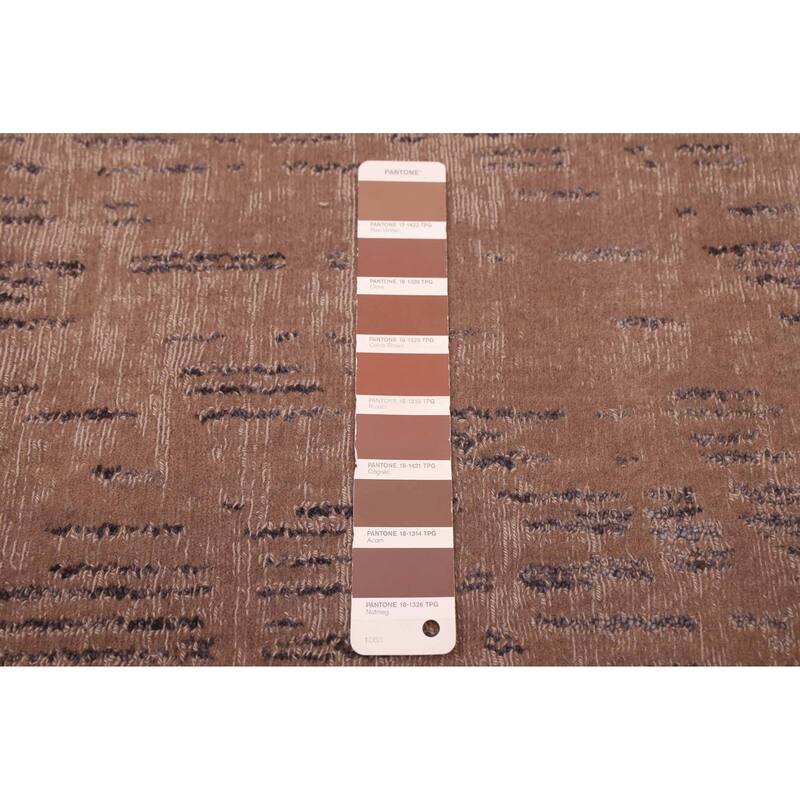 ECARPETGALLERY Hand Loomed Loreto Brown Wool Rug - 5'7 x 7'10