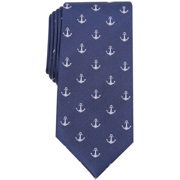 Club Room Mens Anchor Self-tied Necktie, blue, One Size - One Size. Opens flyout.