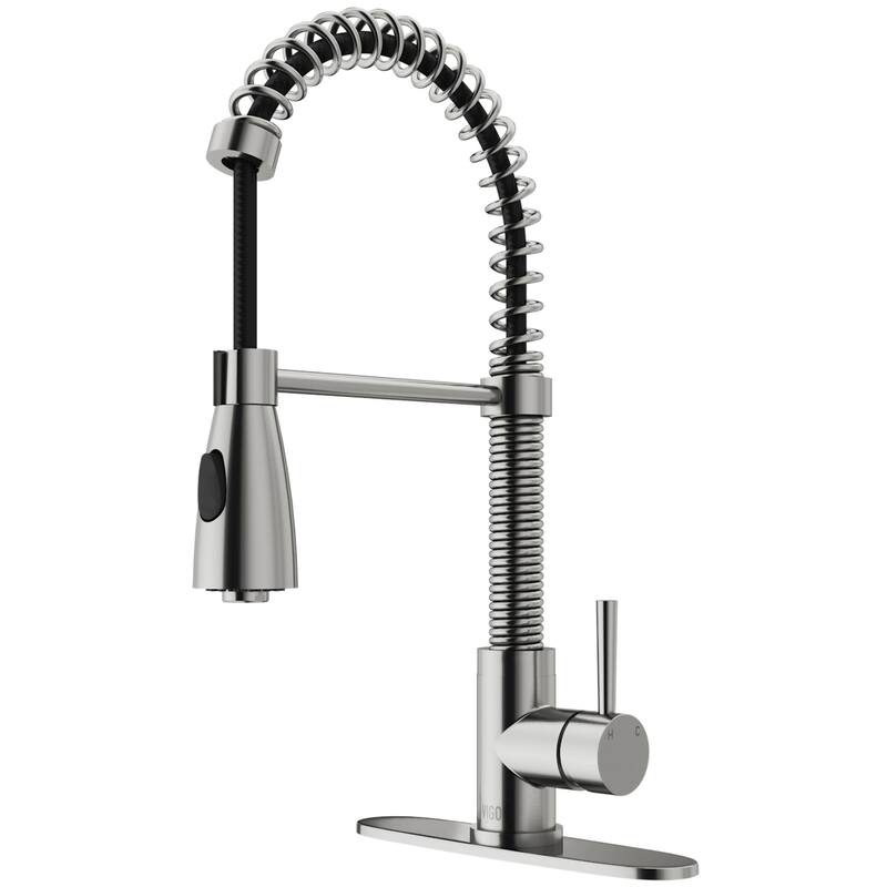 VIGO Brant 19" H Single Handle Pull-Down Sprayer Kitchen Faucet