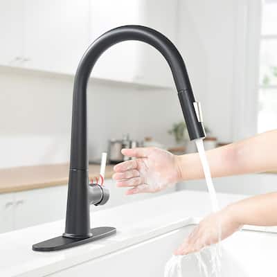 Touch-less Single Handle with Plate Modern Kitchen Sink Faucets
