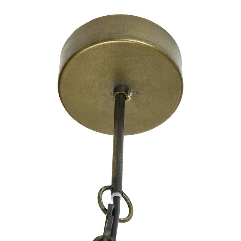 Rectangular Wood & Metal Pendant Light
