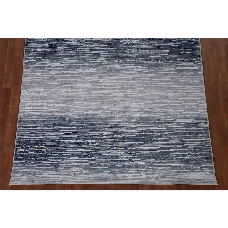 Washable Machine-Made Striped Modern Rug Decorative Oriental Carpet