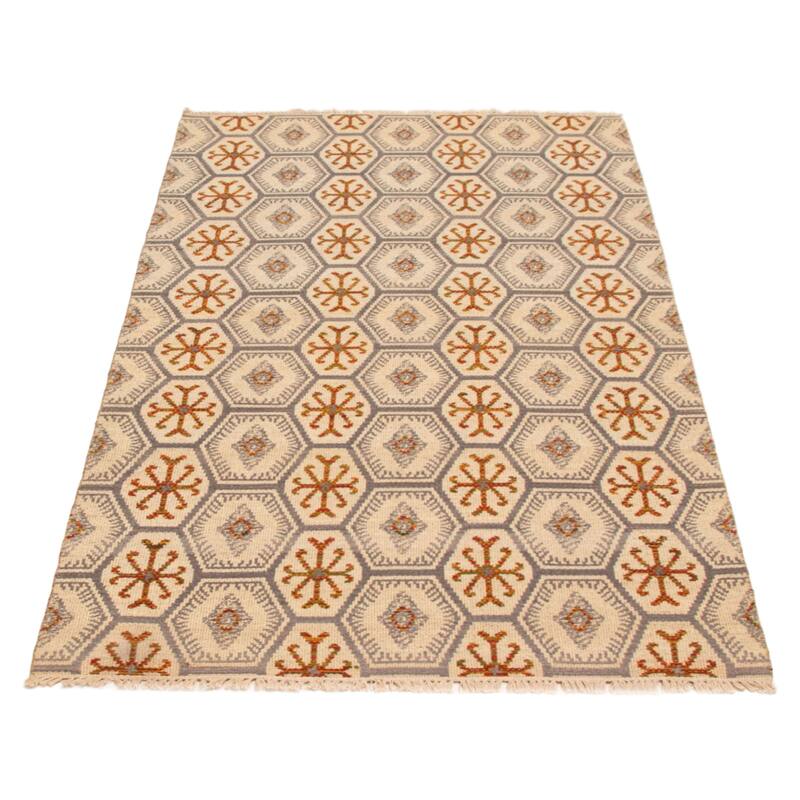 Ankara FW Cream Kilim 4'11" x 8'0" - 4'11 x 8'0