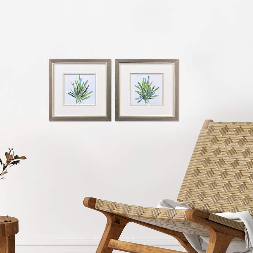 Paragon Tropical Leaves Square Framed Art - Set of 2