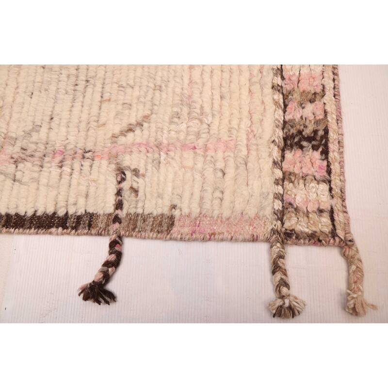 ECARPETGALLERY Hand-knotted Tangier Cream Wool Rug - 6'7 x 9'9