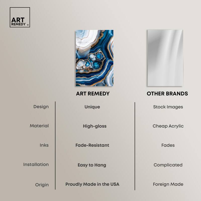 Azure Alveoli II Acrylic by Art Remedy, Ready to Hang
