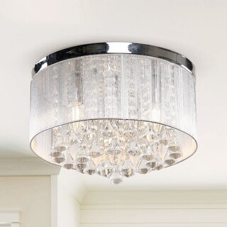 Contemporary Polished Chrome & Glass Droplets 3 Way Ceiling Light Pendant Chande 
