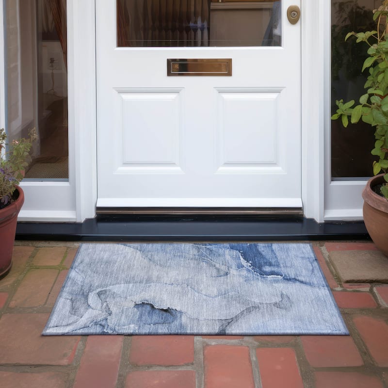 Alrine Modern Art-Inspired Weather Resistant Versatile Elegance Outdoor Rug - 2' x 3'