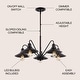 preview thumbnail 2 of 13, Cole 27" 5-Light Metal Farmhouse Industrial LED Chandelier, Oil Rubbed Bronze by JONATHAN Y