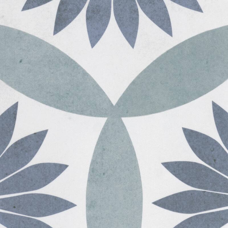 Merola Tile Coco Hex Camellia Blue 7" x 8" Porcelain Floor and Wall Tile