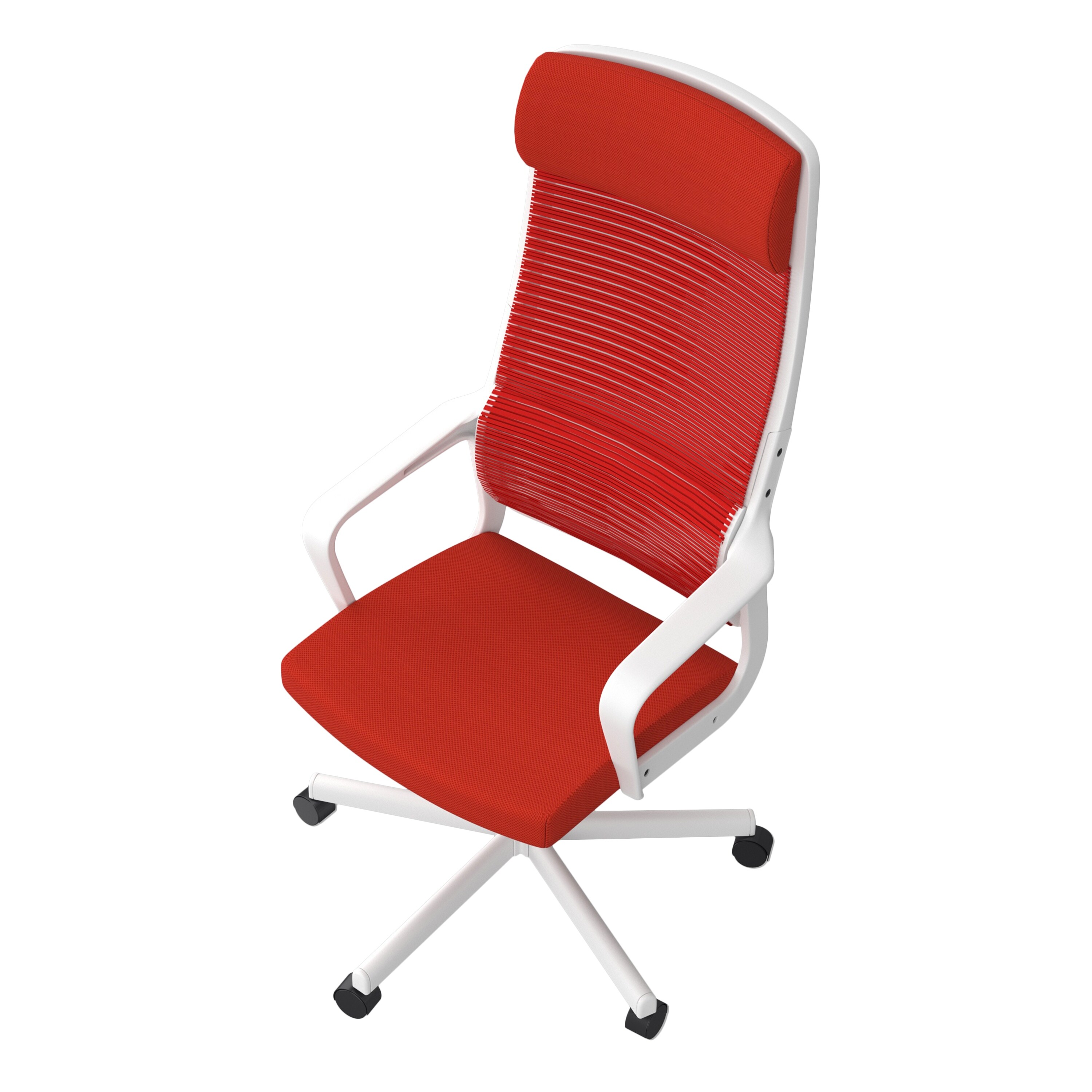 Red and 2025 white office chair