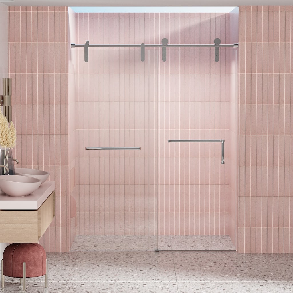 56-60"W x 76"H Single Sliding Glass Shower Door
