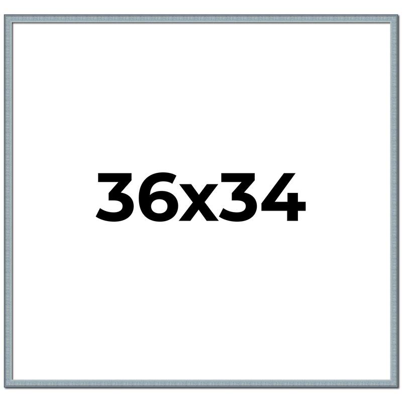 36x34 Frame Rustic Sky Blue Solid Wood Picture Frame | 0.75 Inch