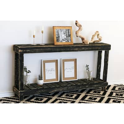 60" Black Luxe Console Table