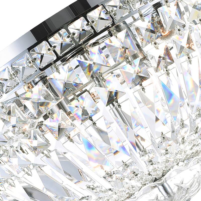Stefania 5 Light Bowl Flush Mount With Chrome Finish