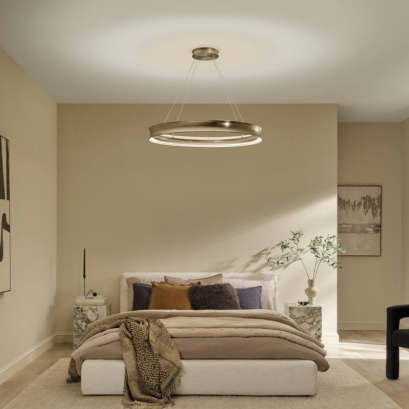 Larousse 39.5 Inch LED Chandelier in Champagne Bronze