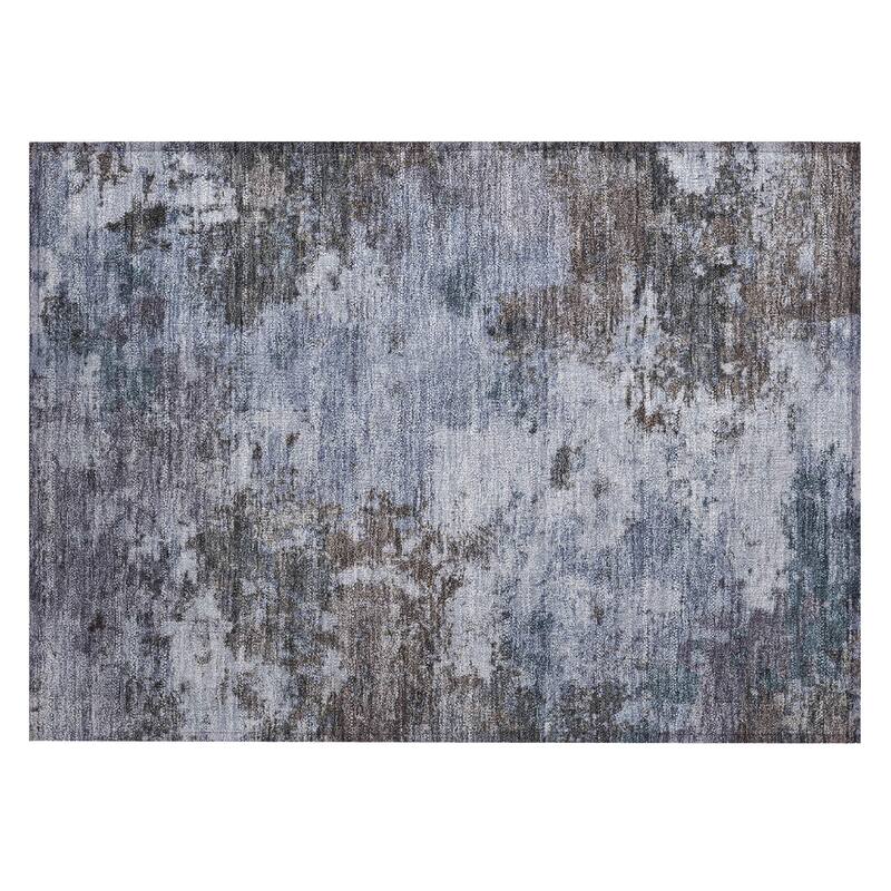 Machine Washable Indoor/ Outdoor Casual Contemporary Chantille Rug